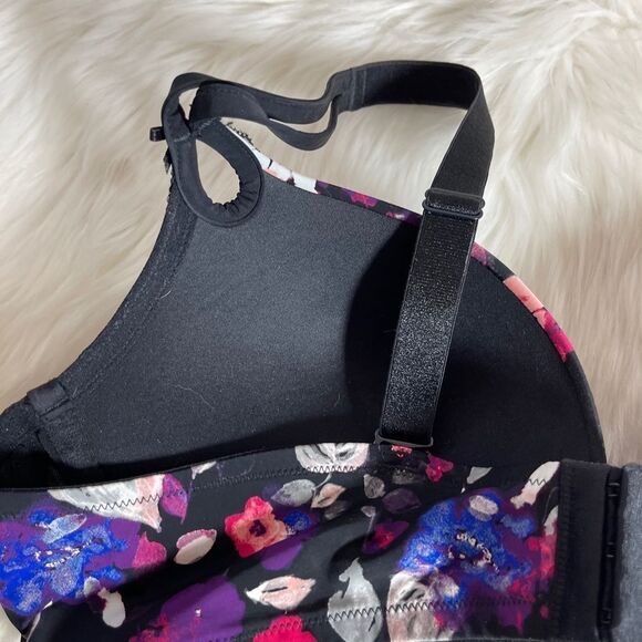 Torrid Floral/Lace Black T-Shirt Bra Sz 42C - Picture 5 of 6